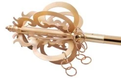 Bâton Zen Khakkara Démontable (12 Anneaux), Inox Doré -Martiaux Boutique baton zen khakkara demontable inox dore 2