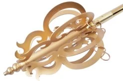 Bâton Zen Khakkara Démontable (12 Anneaux), Inox Doré -Martiaux Boutique baton zen khakkara demontable inox dore 3