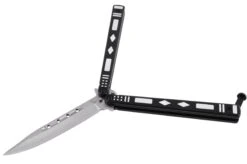 Couteau Papillon Noir Avec Motifs Gris - Acier Inoxydable (23cm) 9 Couteau Papillon Noir Avec Motifs Gris - Acier Inoxydable (23cm) -Martiaux Boutique couteau papillon noir et gris avec motifs 23cm 2