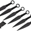Kunai Fei Biao Acier, Poignée Tressée - Lot De 6 (15 Cm)