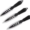 Dagues Kunai Noir & Chrome, Acier Inox - Lot De 3 (19 Cm) -Martiaux Boutique dagues kunai acier inox lot de 3 19 cm