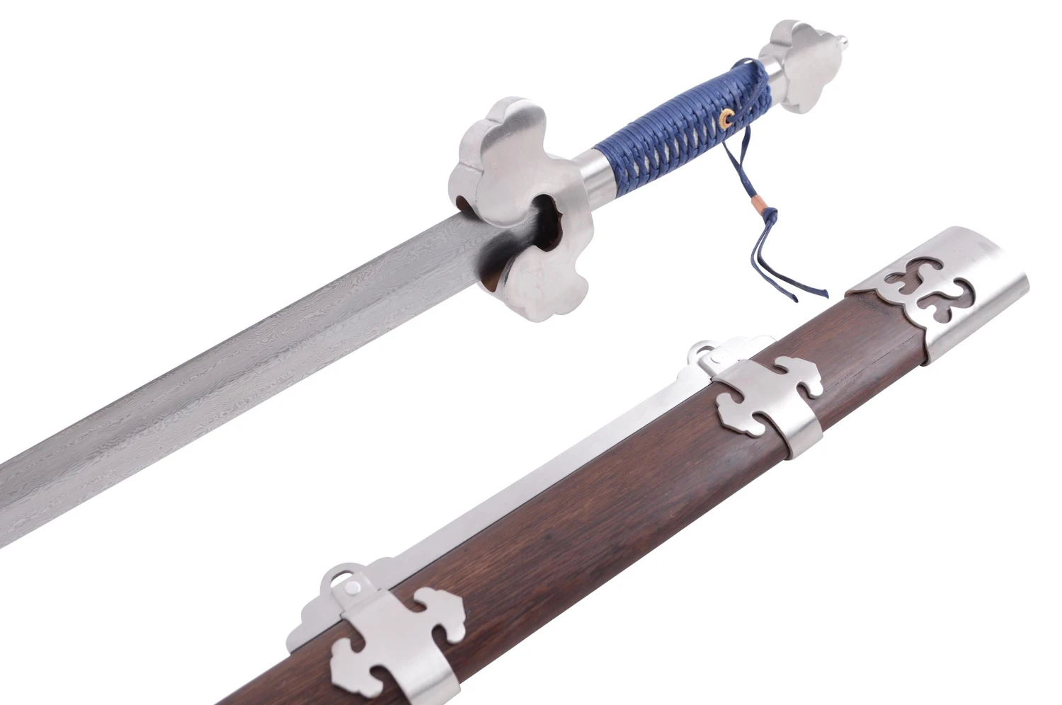 Épée Ming, Gale Wind - Acier Damas, Forge LK Chen 5 Épée Ming, Gale Wind - Acier Damas, Forge LK Chen – Image 3