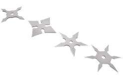 Étoiles Ninja Shuriken, Acier Inoxydable - Lot De 4 -Martiaux Boutique etoile ninja shuriken lot de 4 2