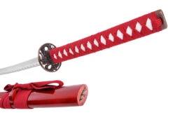 Katana Iaïto Dragon, Rouge & Tressage Rouge -Martiaux Boutique katana iaito dragon rouge tressage rouge 4