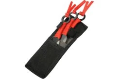 Kunai Fei Biao Acier, Poignée Tressée - Lot De 3 (16 Cm) -Martiaux Boutique kunai acier inox noir tressage noir lot de 3 16 cm 2