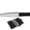 Kunai Inox, Chromé & Tressage Noir - Lot De 6 (20 Cm) -Martiaux Boutique kunai inox 20cm lot de 6