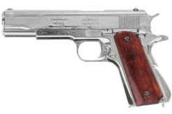Pistolet Acier, Crosse Bois - Réplique M1911 15 Pistolet Acier, Crosse Bois - Réplique M1911 -Martiaux Boutique pistolet acier bois chrome replique m1911 3