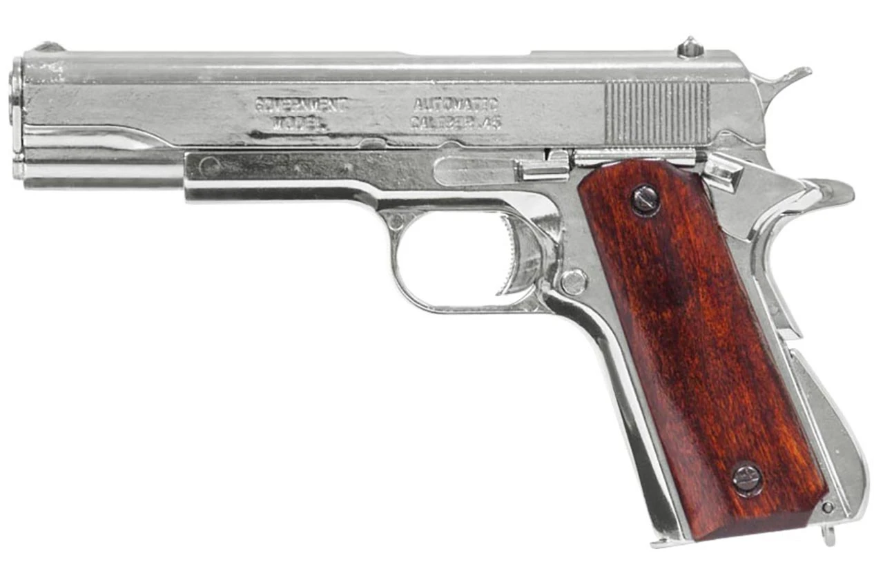 Pistolet Acier, Crosse Bois - Réplique M1911 6 Pistolet Acier, Crosse Bois - Réplique M1911 – Image 4