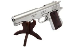 Pistolet Acier, Crosse Bois - Réplique M1911 16 Pistolet Acier, Crosse Bois - Réplique M1911 -Martiaux Boutique pistolet acier bois chrome replique m1911 4