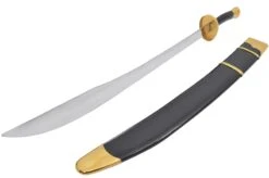 Sabre Entraînement Kungfu, Avec Fourreau, Noir/Doré - Semi Flexible -Martiaux Boutique sabre entrainement kungfu avec fourreau noirdore 3