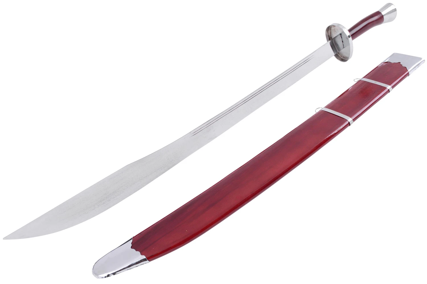 Sabre Entraînement Kungfu, Avec Fourreau, Rouge/Argent - Semi Flexible 4 Sabre Entraînement Kungfu, Avec Fourreau, Rouge/Argent - Semi Flexible – Image 2